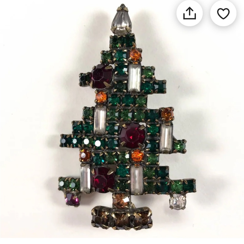 Vintage Christmas Tree Pin